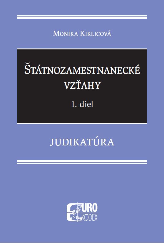 Štátnozamestnanecké vzťahy - Judikatúra - 1. diel